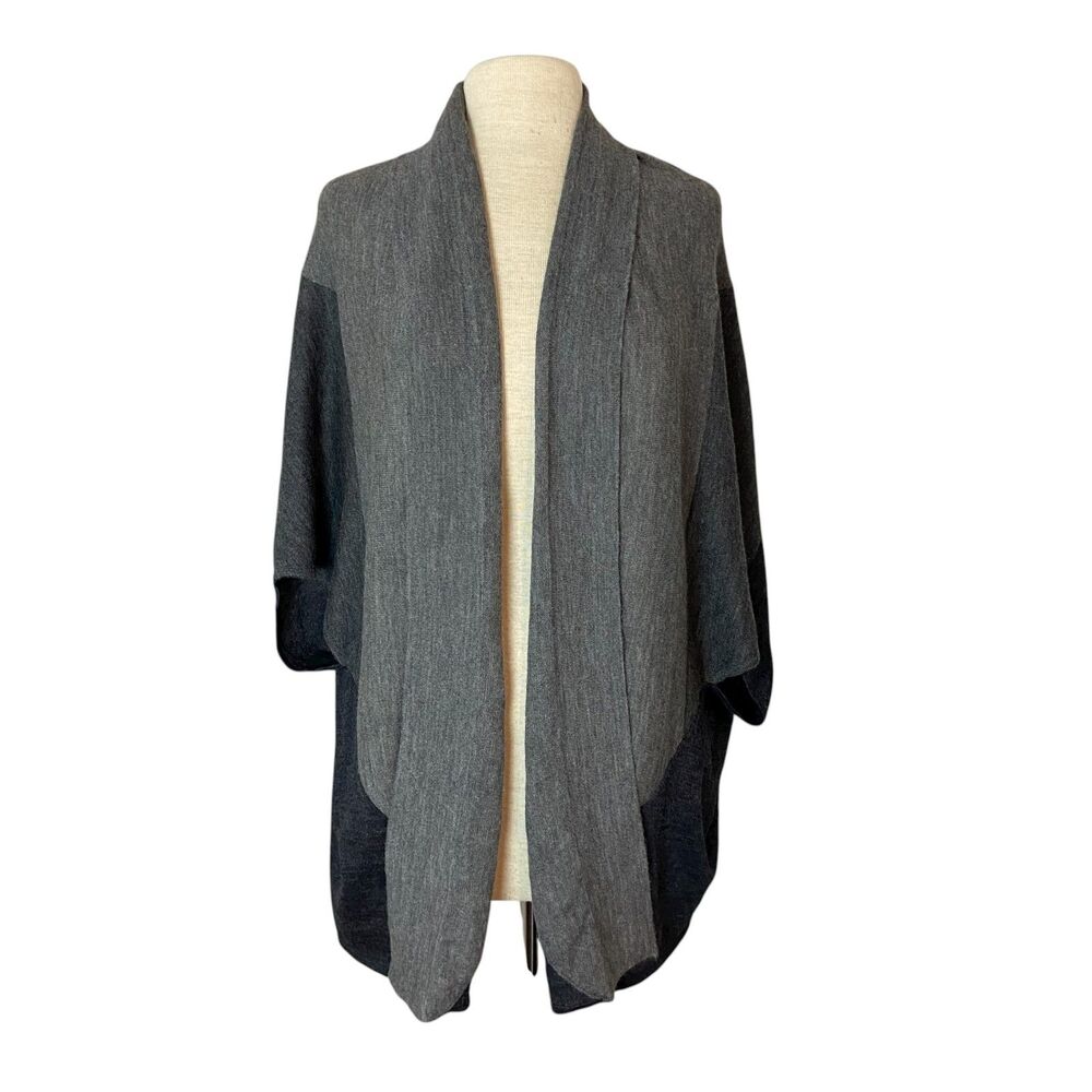 Eileen Fisher Alpaca Knit Cardigan Sweater Women's‎ Large Gray Slouchy Relaxed